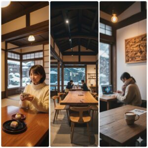 飛騨古川2025【雪景色】冬の静寂散策ガイド｜穴場・グルメ・混雑回避戦略/画像/休憩