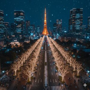 けやき坂イルミ2025：混雑回避と点灯時間攻略/画像