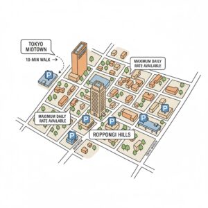 六本木ヒルズ 駐車場 混雑回避:周辺最安値と割引攻略/画像