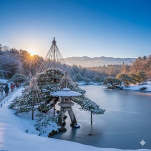兼六園 雪吊り2025:混雑ストレスゼロで雪化粧の絶景を独占する裏技/画像