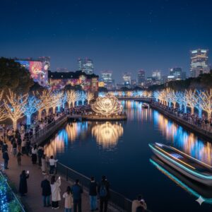 大阪・中之島イルミ2025攻略!混雑回避ルートと屋台の穴場時間/画像