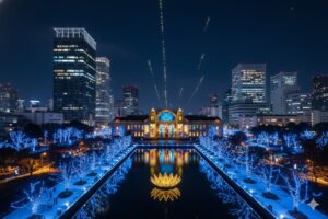 大阪・中之島イルミ2025攻略!混雑回避ルートと屋台の穴場時間/画像