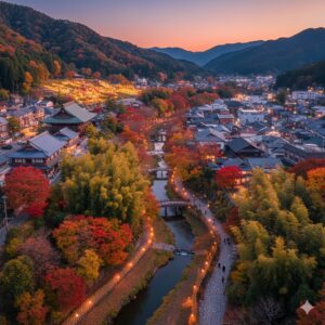 修善寺紅葉2025:見頃時期とライトアップ攻略/画像