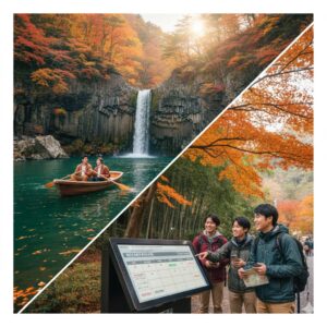 高千穂峡紅葉終盤:ボート予約と見頃時期攻略/画像