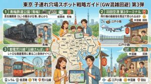 GW2026東京の子連れ穴場を分析！まだ間に合う混雑回避の家族旅行術④